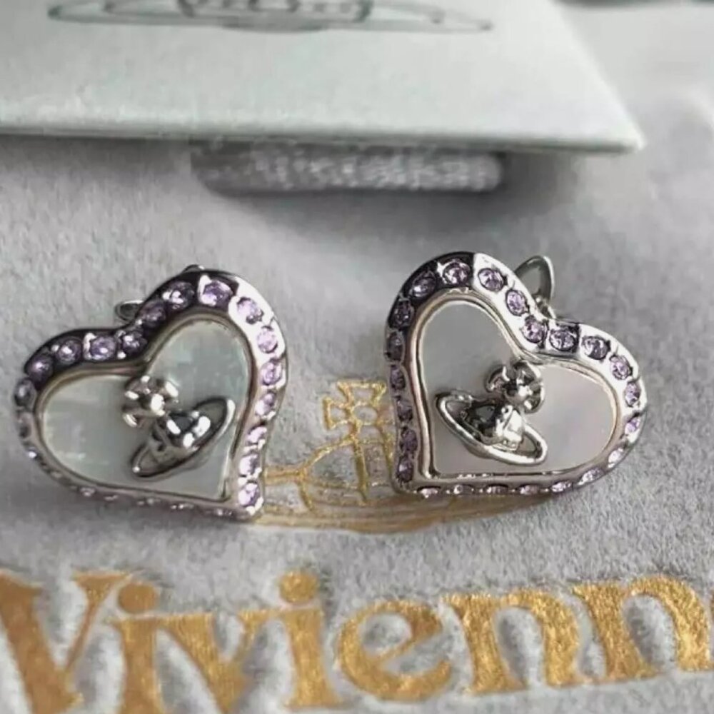 Vivienne Westwood Heart Pendant Necklace and Earrings set - Picture 2 of 2
